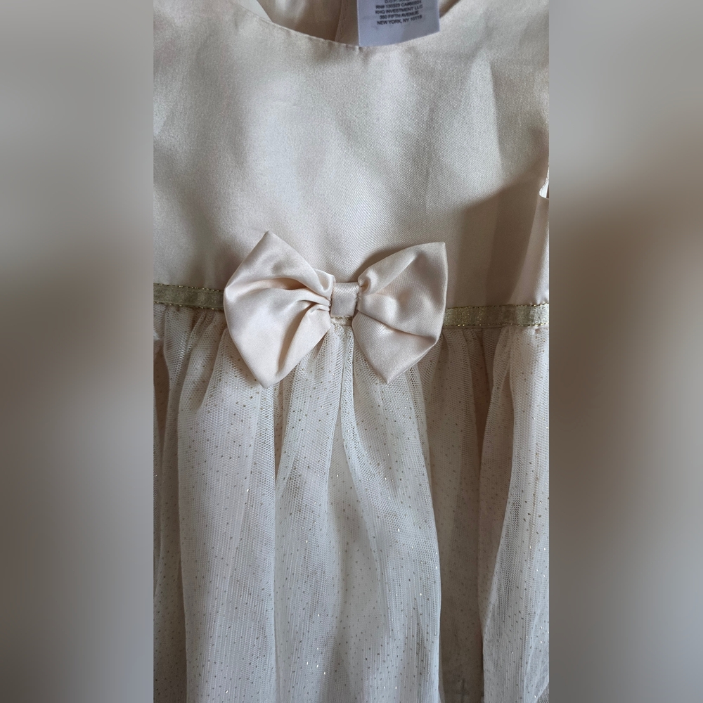 Adorable White Faux Fur Baby Coat & Dress Size 24 Months - Picture 6 of 10